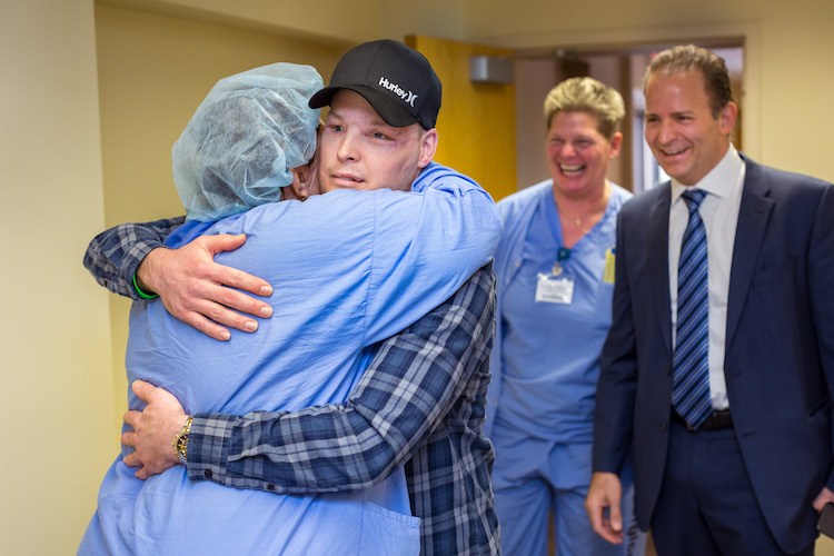 andy meeting the hospita staff